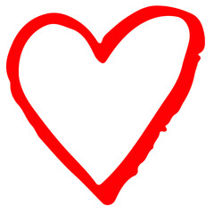 Heart hand draw icon sign design