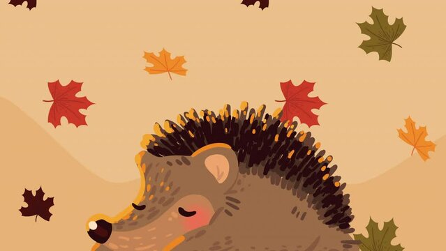 purcopine animal in autumn season
