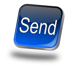 Send Button - 3D illustration