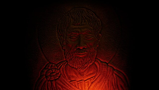 Roman Emperor Carving In Firelight