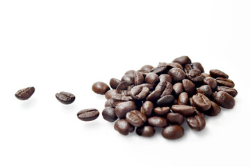 Coffee beans isolated on white background