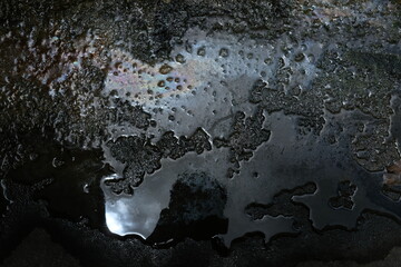 the surface of water and grunge floor
