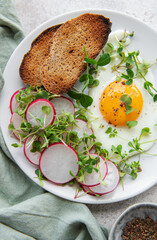 Rye bread  with fried egg