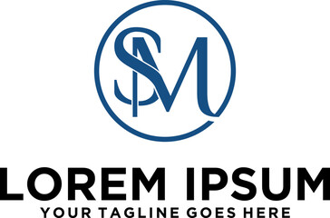Initial SM Circle logo concept