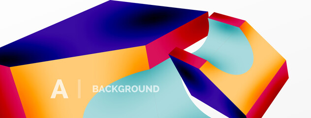 Abstract background - 3d abstract shape. Wallpaper for concept of AI technology, blockchain, communication, 5G, science, business