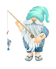 Gnome fisherman.