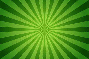 Sun rays retro vintage style on green background, Sunburst pattern background. Rays. Summer banner vector illustration. Abstract sunburst wallpaper for template business social media advertising.