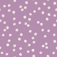 Seamless vector  floral pattern. Small disy flower background.