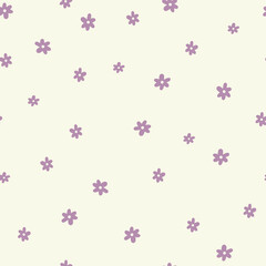 Seamless vector  floral pattern. Small disy flower background.