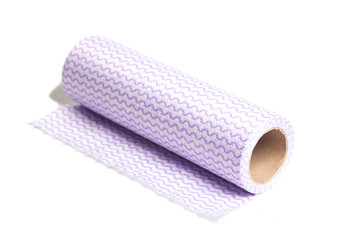 Kitchen towel roll isolated on a white background