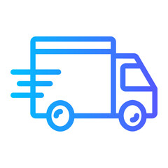 delivery truck gradient icon