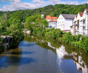 Fototapeta na wymiar The river Altmühl in Eichstätt