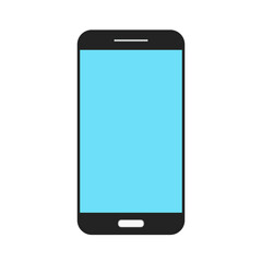 Minimal Round Corner Smartphone Mobile Icon Illustration Technology Clip Art Equipment