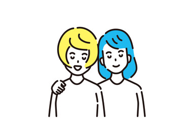Obraz premium 線画人物