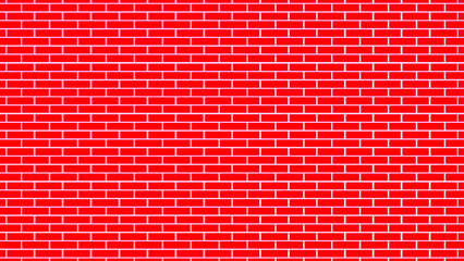 Red Brick Wall, Red Background For Design | Texture of a Red Painted Brick Wall Background or Wallpaper | Wide Angle Vintage Red Brick Wall Background | Red Brick Wall | Red Brick Wall Background	