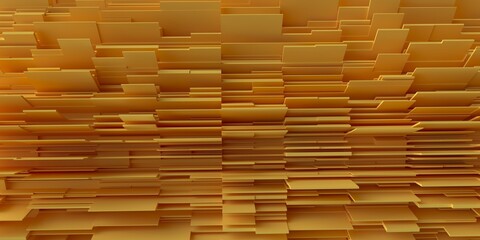 Abstract background or backdrop in yellow. Manufacturability. 3D visualization