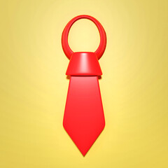 Cartoon tie. Stylized 3d illustration. 