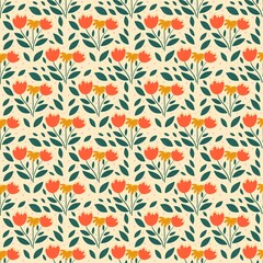 Cute floral pattern.Perfect design for posters, cards, textile, web pages.