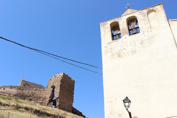 Church and castle of Trasmoz, a town in the province of Zaragoza (Spain)