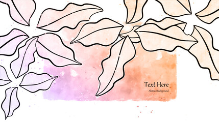 Abstract art floral background vector. Organic shapes, minimal design for text
