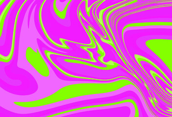 Abstract geometric background with warped colorful lines. Trippy op-art style illustration.