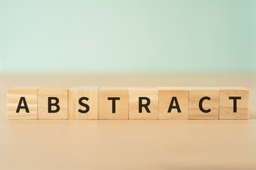 要旨・抽象的のイメージ｜「ABSTRACT」と書かれたブロック
