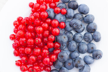 blueberries and raspberries