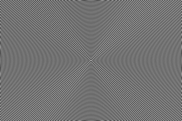 Abstract hypnotic and geometric stripes pattern. Linear pattern in black and white, 3D illustration.