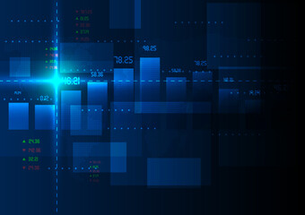 stock market graph background trading chart financial investment or economic trends and art design