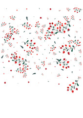 Burgundy Herb Background White Vector. Rowan Agriculture Card. Green Foliage School. Object Illustration. Leaves Season.