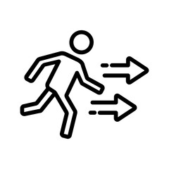 Black line icon for Go