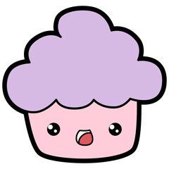 cute doodle cupcake