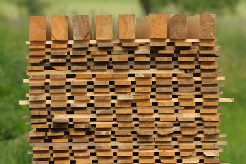 drying process of wood of different sizes