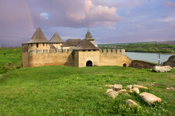 Fototapeta na wymiar Khotyn fortress in Hotin, Ukraine