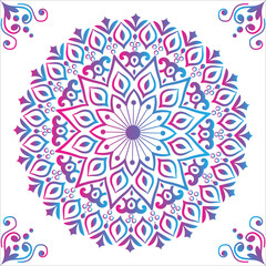 Beautiful floral ornamental mandala design.