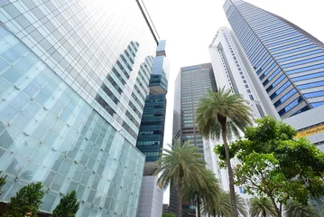 Foto op Plexiglas 南国のビジネス街 シンガポール ラッフルズプレイス Singapore Raffle’s Place © Nishio