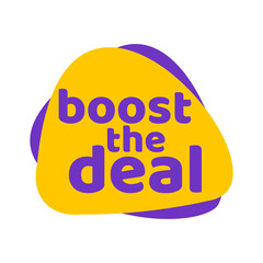 Sticker boost the deal, vector illustration