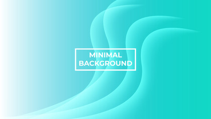 Minimum background with teal color and white waves , easy to edit
