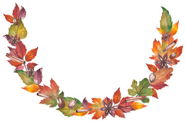 Wreath with autumn leaves