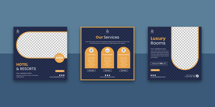 Hotel & Resort Social Media Post Template