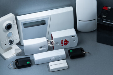 Fototapeta premium security alarm systems. Industrial or home alarm.