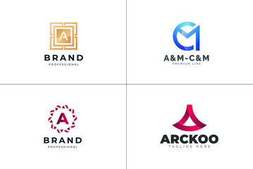 A Letter Logo Vector Concept  Universal A Logotype Set