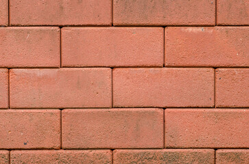 closeup background of red brick wall