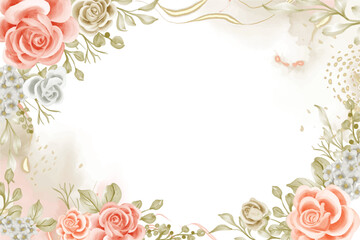 background white space with dark beige and blush rose and splash abstract