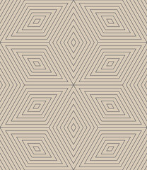 Geometric Textile Design Cozy Outline Seamless Pattern Vector Abstract Background. Retro Fashion Elegant Neat Linear Ornament Repetitive Wallpaper. Fine Line Art Endless Graphic Wispy Abstraction
