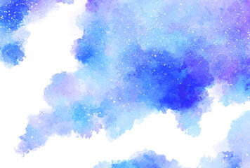 背景素材_水彩テクスチャ_青