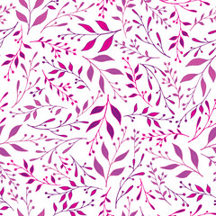 Summer sprouts pattern seamless vector. Tender