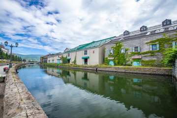 Obraz premium 北海道 小樽運河の風景 