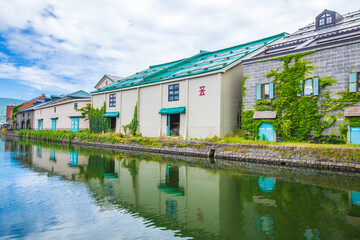 Fototapeta na wymiar 北海道　小樽運河の風景 