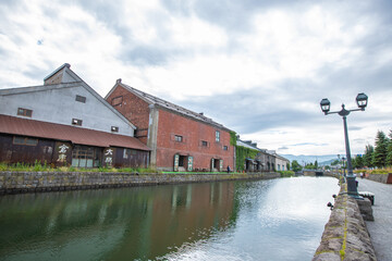 Obraz premium 北海道 小樽運河の風景 